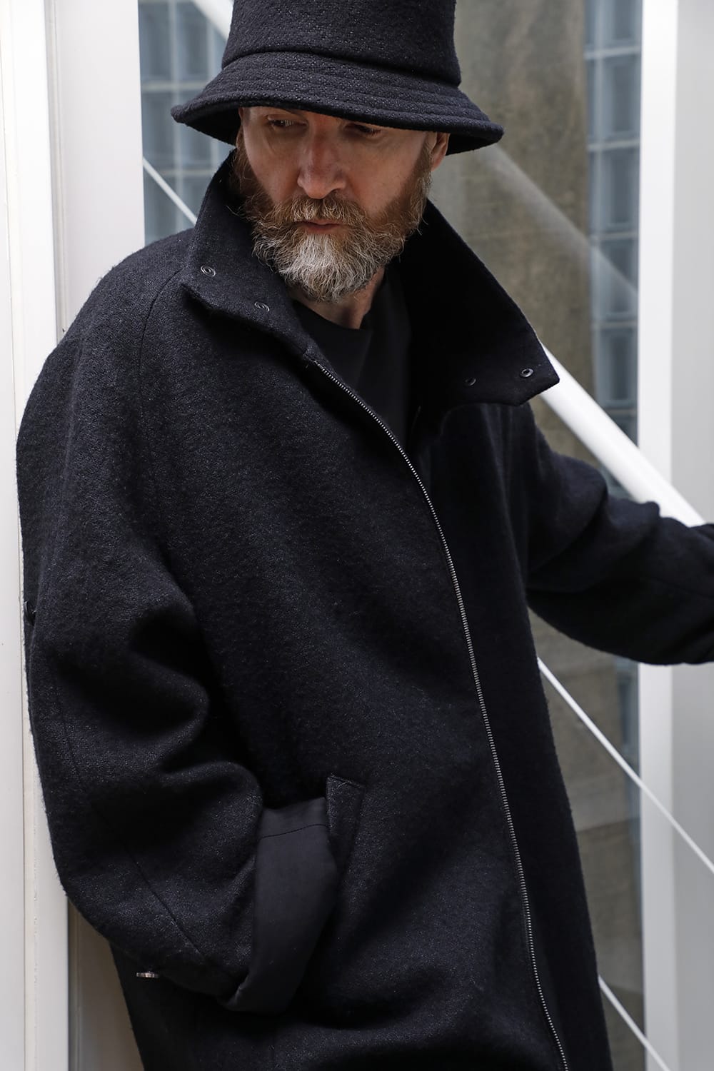 DEVOA(デヴォア) 22-23AW(秋冬) CTI-WYH ハイネックコートウールミリング 1-002