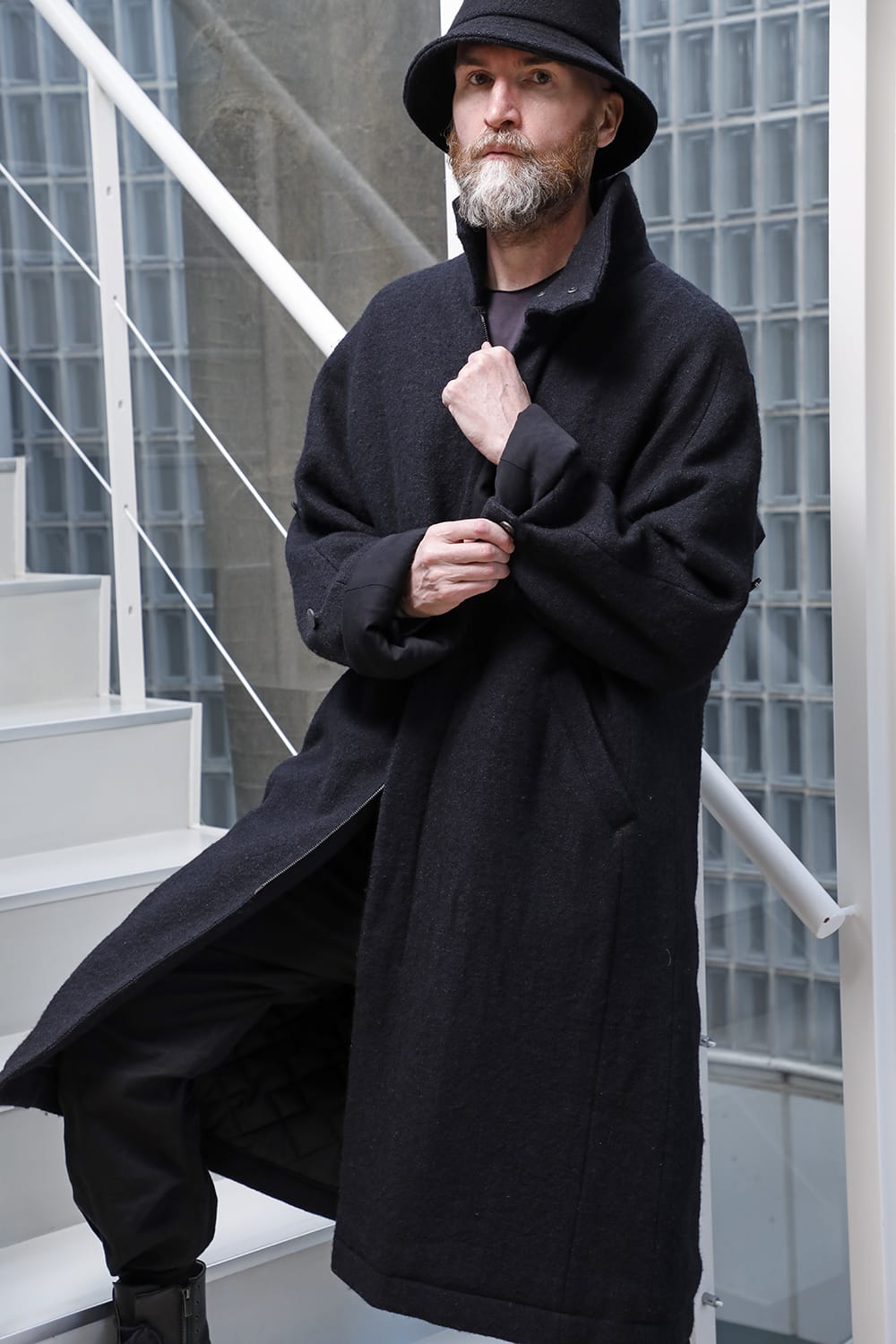 DEVOA(デヴォア) 22-23AW(秋冬) CTI-WYH ハイネックコートウールミリング 1-004