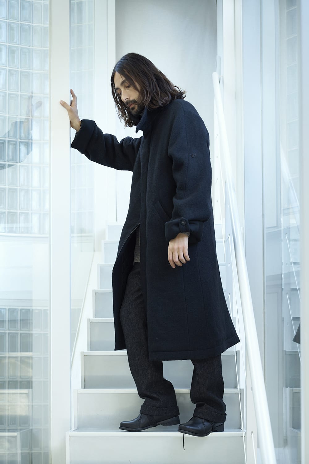 DEVOA(デヴォア) 22-23AW(秋冬) CTI-WYH ハイネックコートウールミリング 1-001