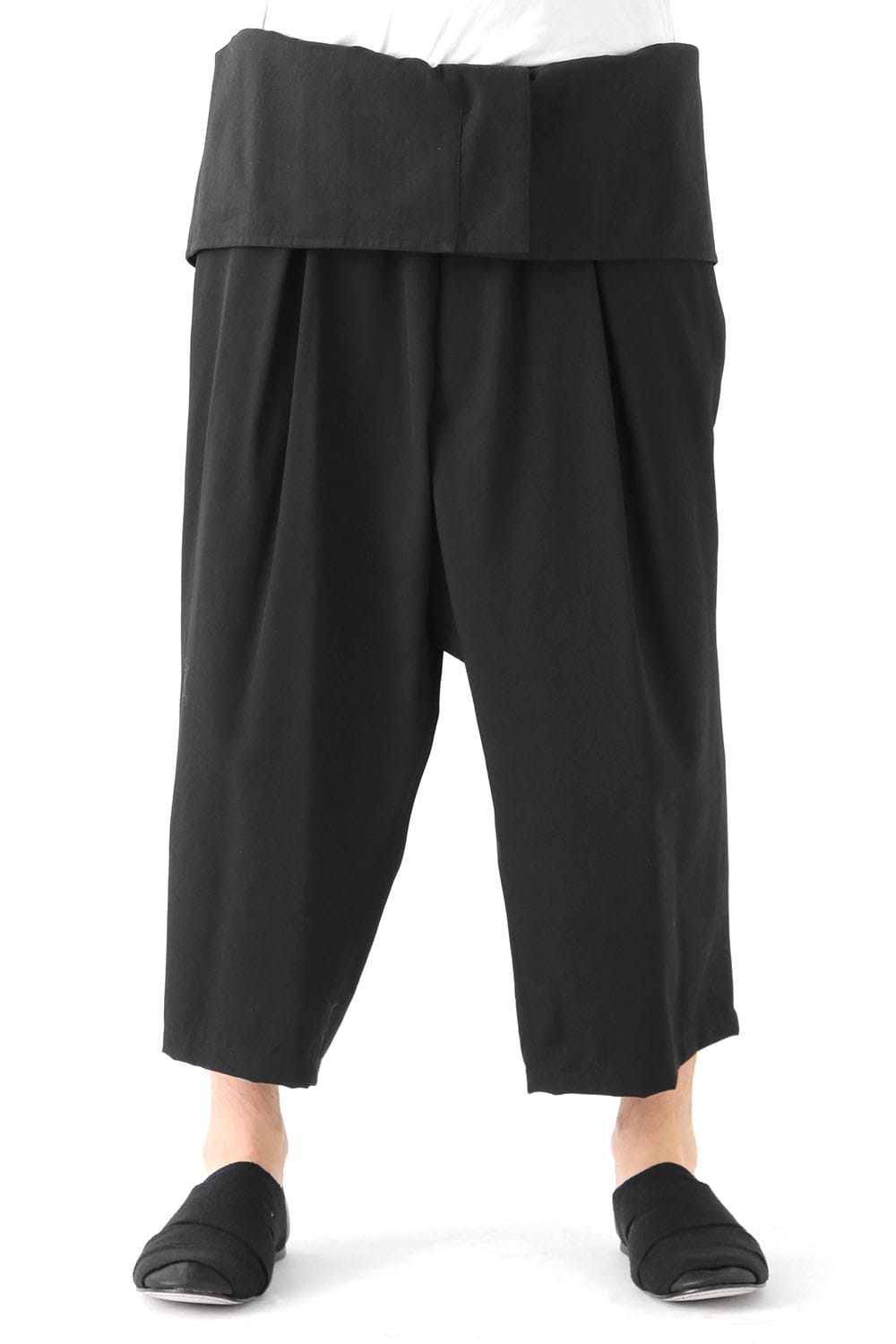 Yohji Yamamoto High Waist Pants Wrinkled Gabardine 02 Yohji Yamamoto High Waist Pants Wrinkled Gabardine 02