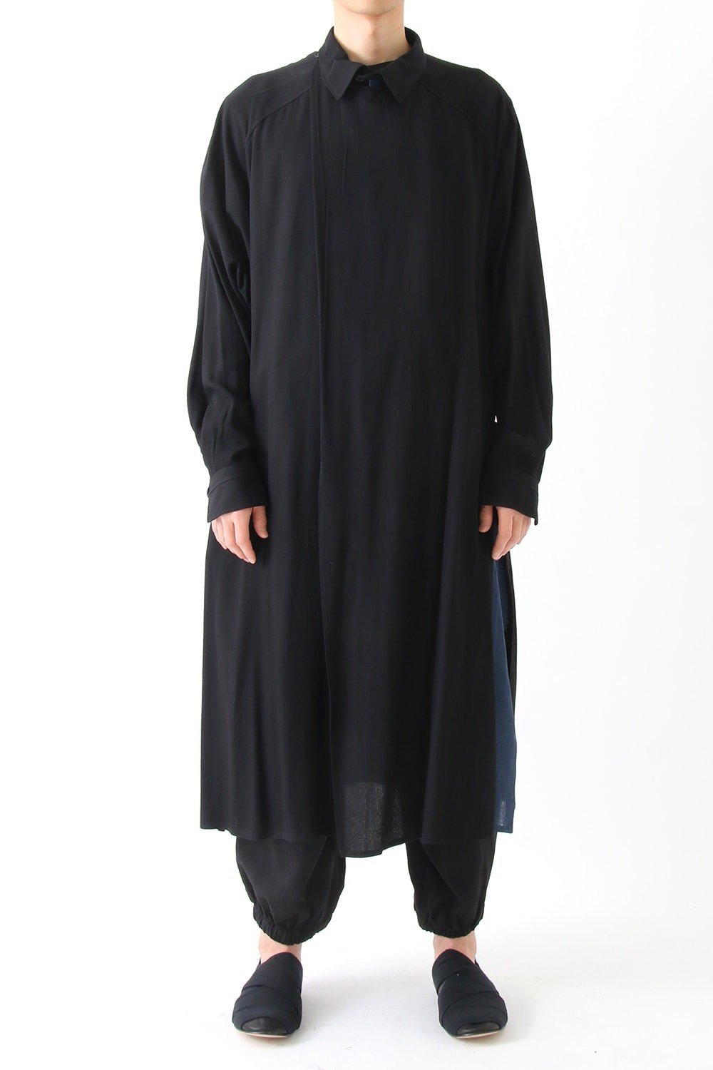Double Left Side Shirt Coat- Yohji Yamamoto Homme Double Left Side Shirt Coat- Yohji Yamamoto Homme