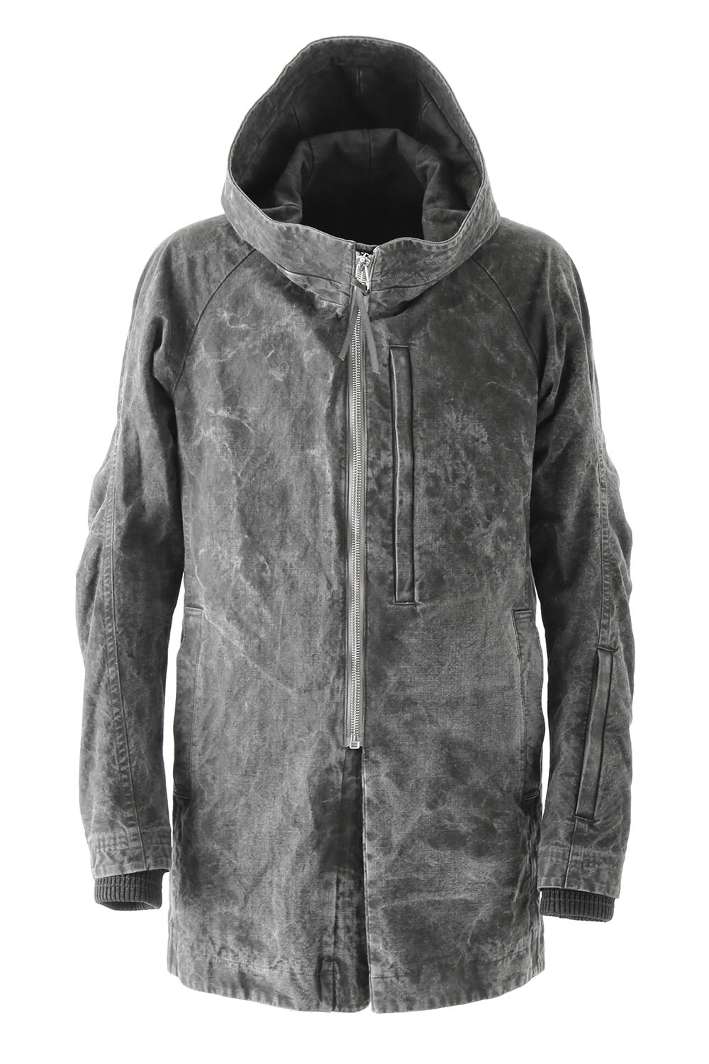 DEVOA Coat Hard Cotton ripstop Garment Dye Gray-001