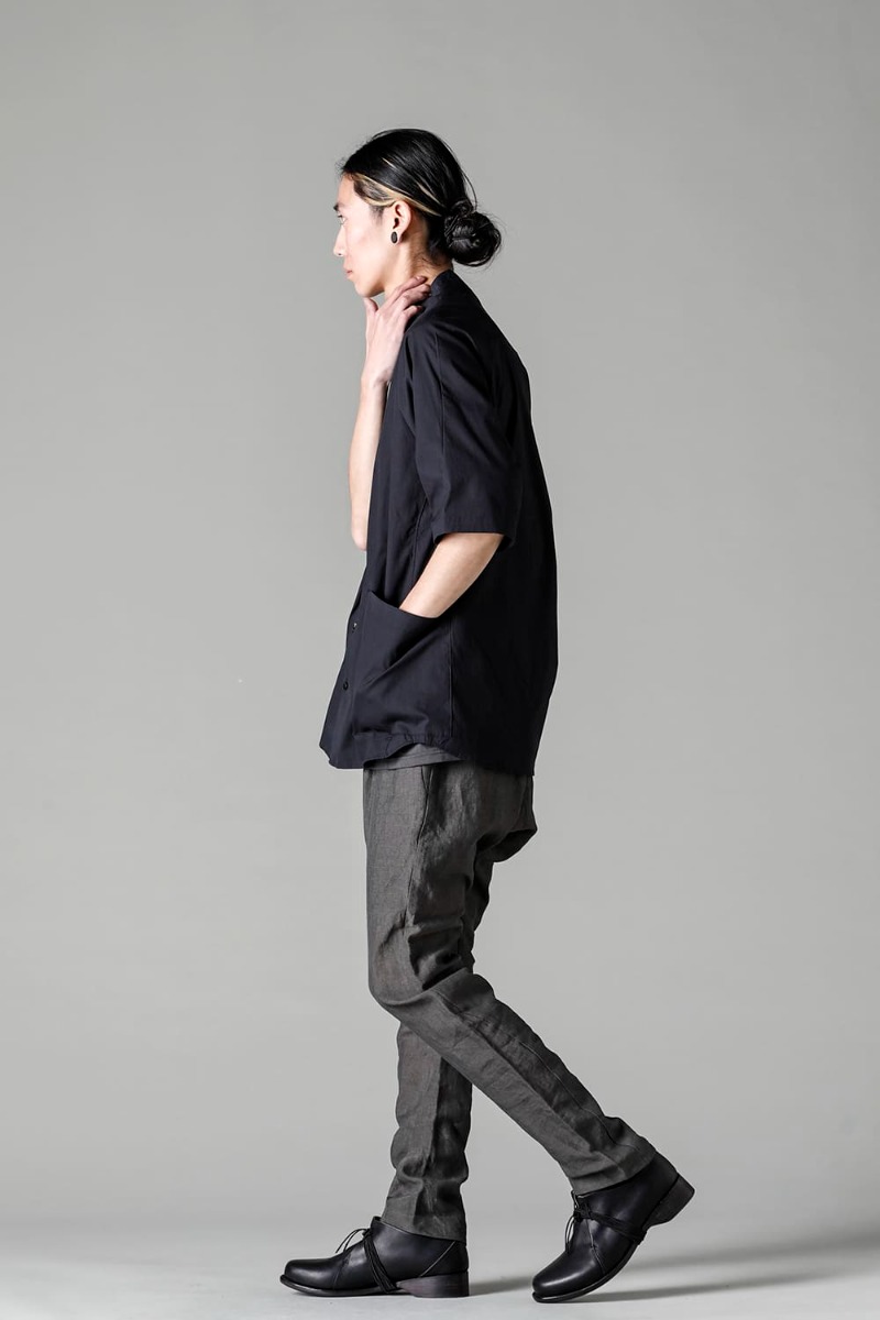 DEVOA(デヴォア) 23SS(春夏) PTI-BLES スリムパンツ リネン ブルーグレー 5-002