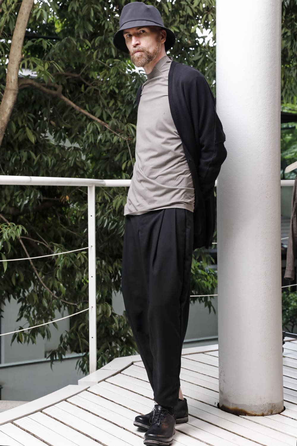 DEVOA 23SS PTK-NWCP Cropped pants mohair wool 2-002