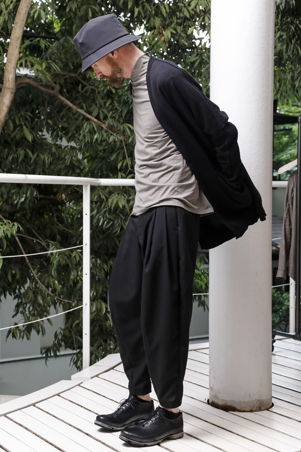 DEVOA 23SS PTK-NWCP Cropped pants mohair wool 2-003