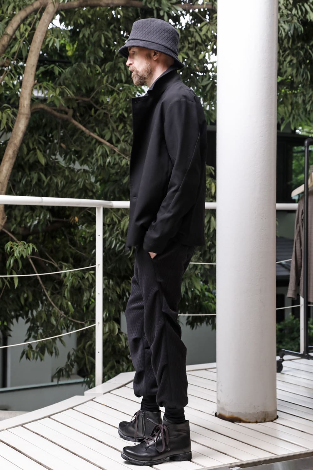 DEVOA 23SS Jogger Pants Quilted Cotton/Polyester 5-002