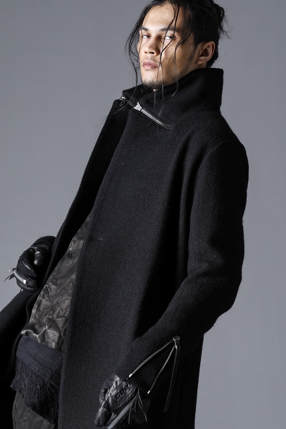 D.HYGEN(ディーハイゲン) 22-23AW(秋冬) ST106-0122A ハリスツイードワッシャーWブレストコート 1-004