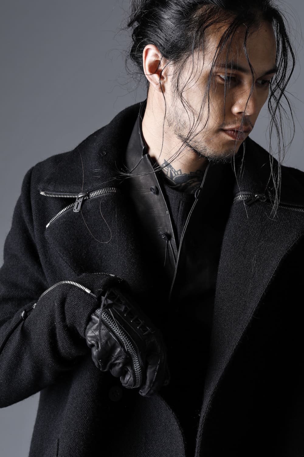 D.HYGEN(ディーハイゲン) 22-23AW(秋冬) ST106-0122A ハリスツイードワッシャーWブレストコート 1-003