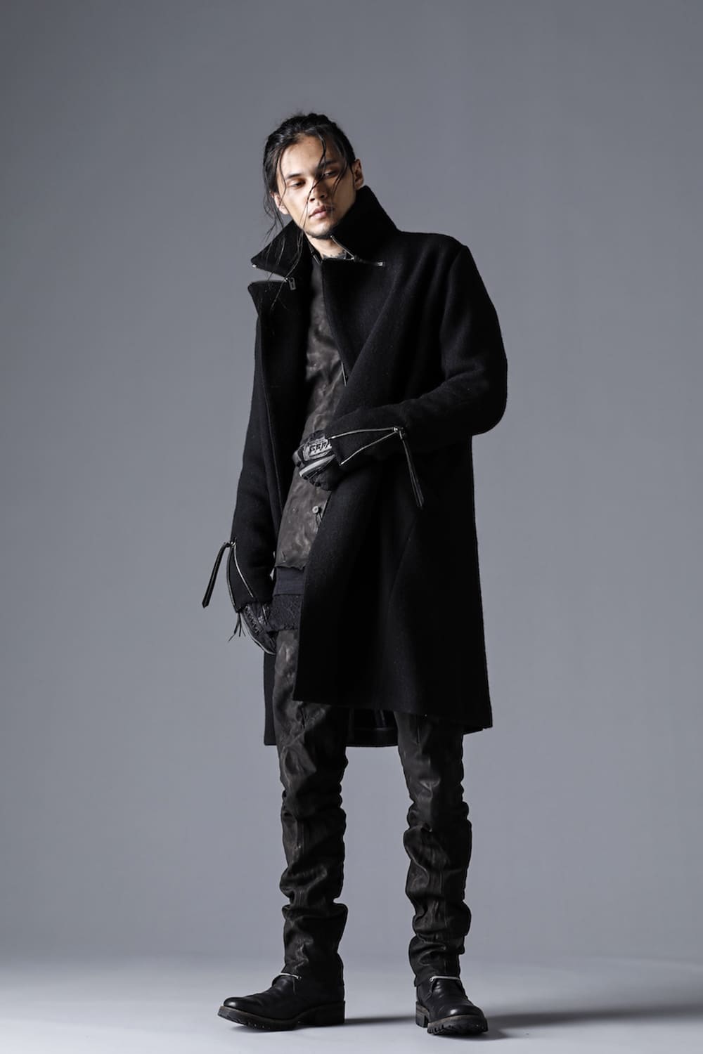 D.HYGEN(ディーハイゲン) 22-23AW(秋冬) ST106-0122A ハリスツイードワッシャーWブレストコート 1-001