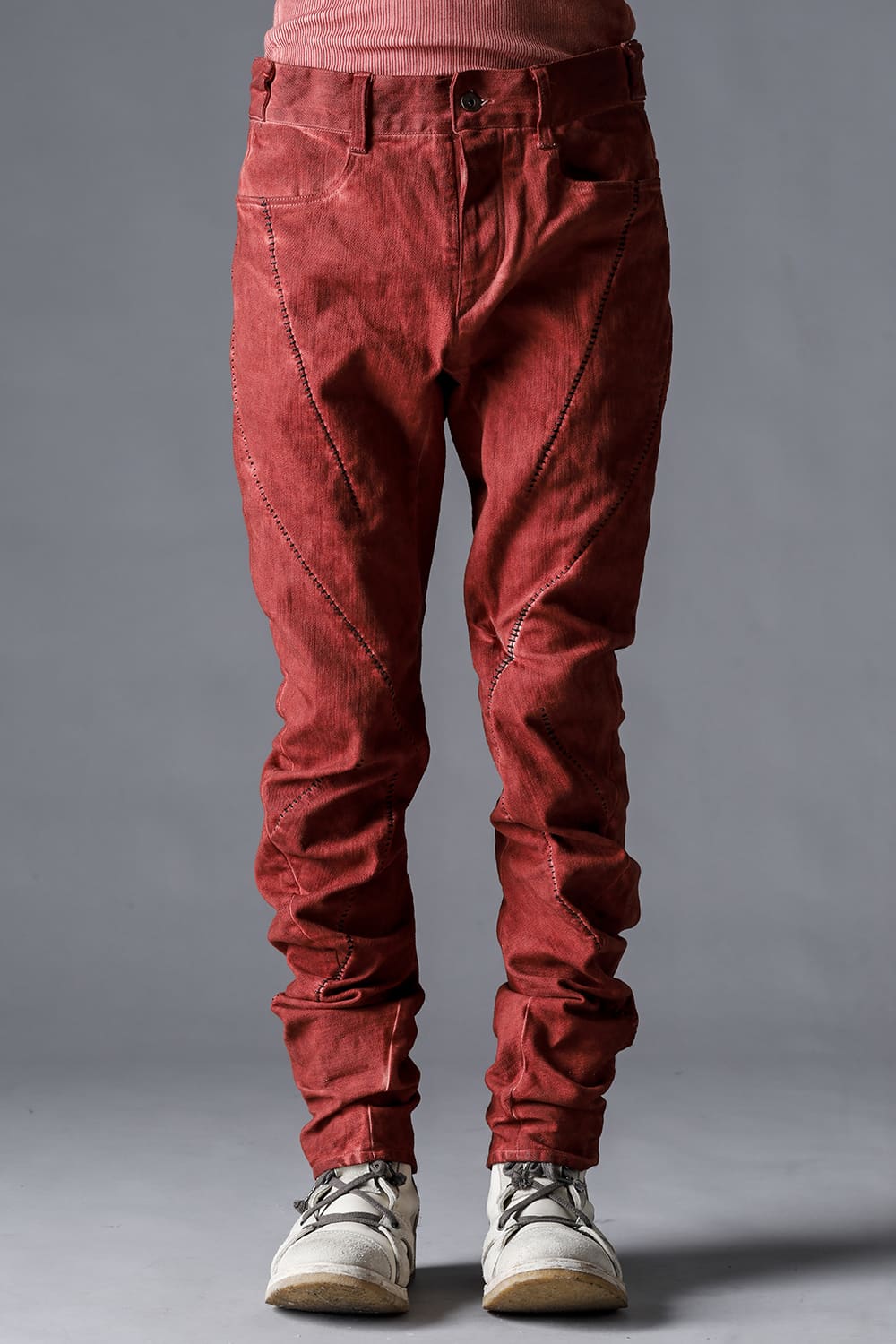 D.HYGEN(ディーハイゲン) 23SS (春夏) ST107-0123S ハイパーストレッチコットンデニムオーバーロックツイストカーブスリムパンツ 5-001