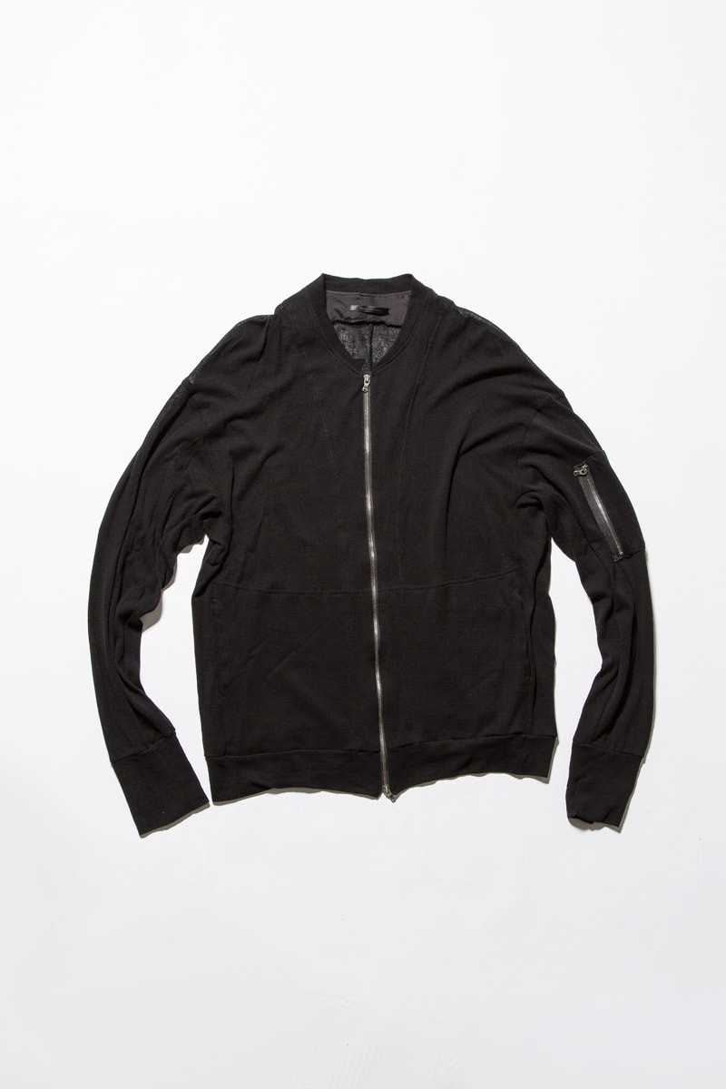 The Viridi-anne - Cotton Linen Strong Twist Plain Stitch MA-1 Blouson The Viridi-anne - Cotton Linen Strong Twist Plain Stitch MA-1 Blouson