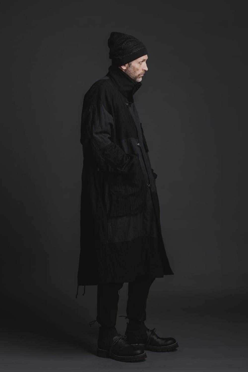 The Viridi-anne(ザ ヴィリジアン) 22-23AW(秋冬) 秋冬の主役として - VI-3515-06 ウール/リネン コンビネーションコート VI-3512-04 ウール/リネン イージーパンツ VI-3549-09 綿ウール ビーニー 3-003