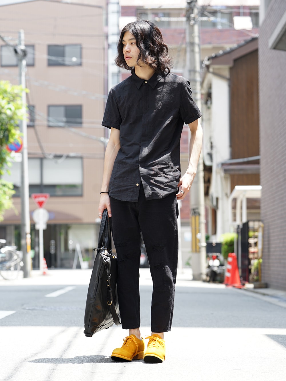 individual sentiments Voynich Manuscript × Herringbone Crash Denim front style 01