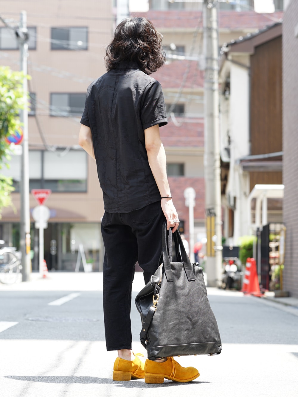 individual sentiments Voynich Manuscript × Herringbone Crash Denim back style 01