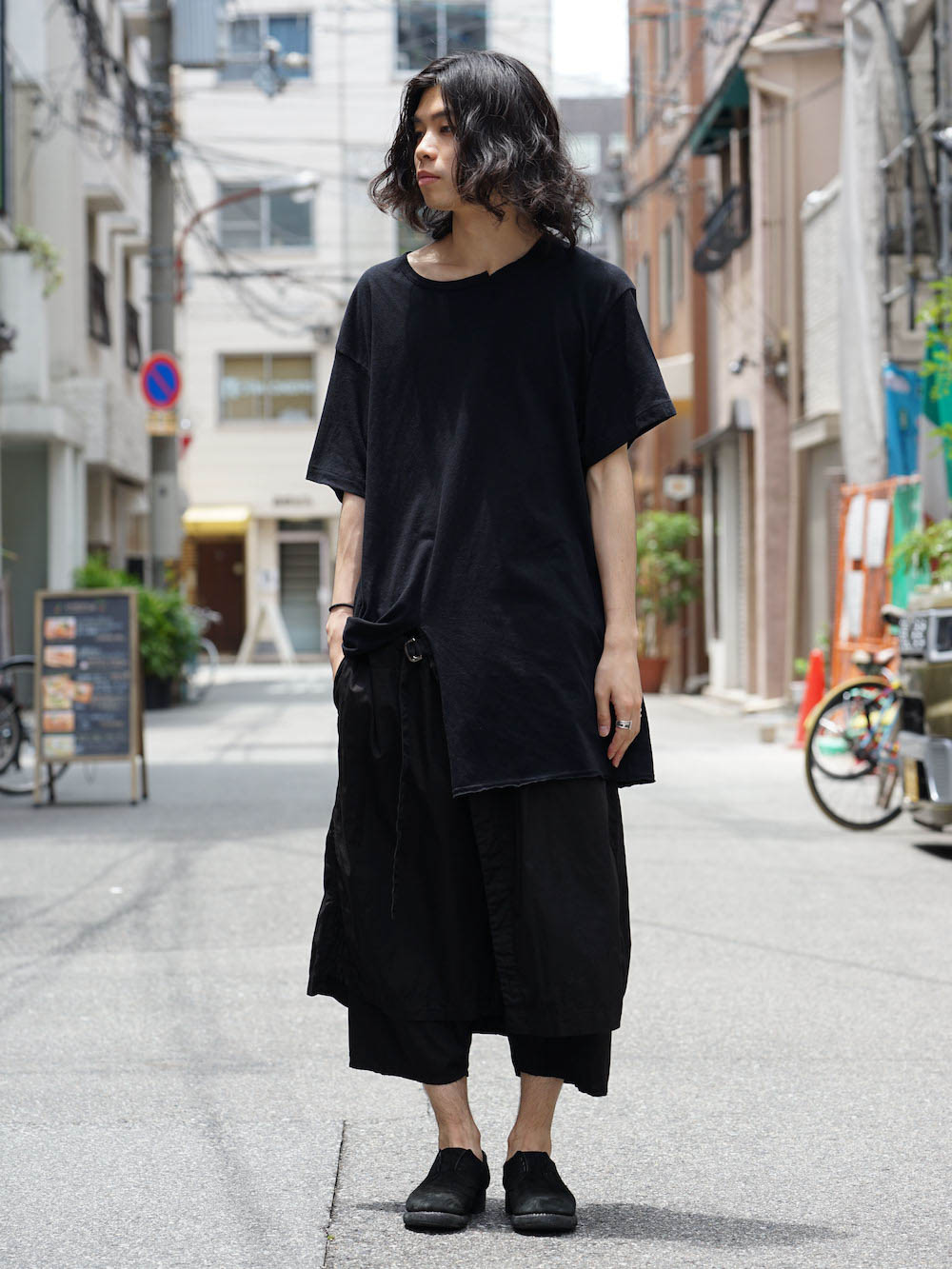 ヨウジヤマモト yohji yamamoto18ss ラップパンツ ハーフパンツ 卓出