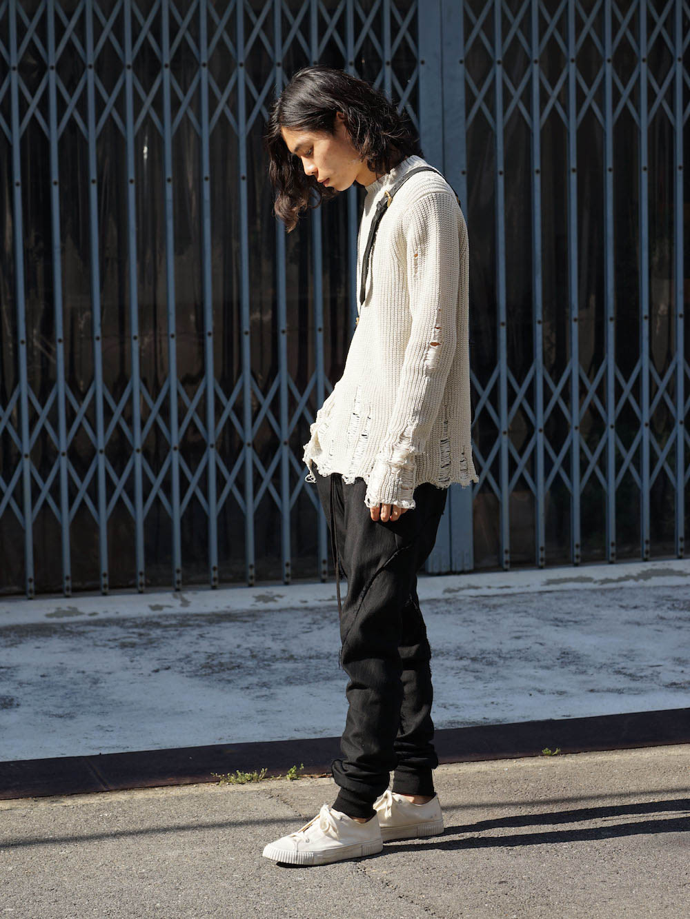 The Viridi-anne 17-18AW Needle Punch Melton Riders Coat Coordinate 01