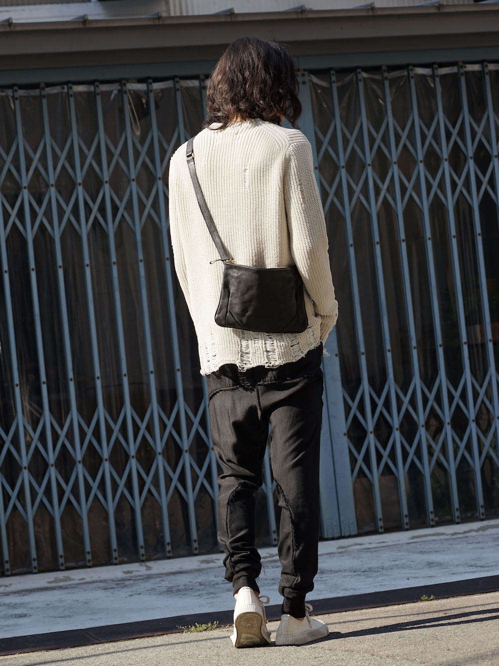 The Viridi-anne 17-18AW Needle Punch Melton Riders Coat Coordinate 02