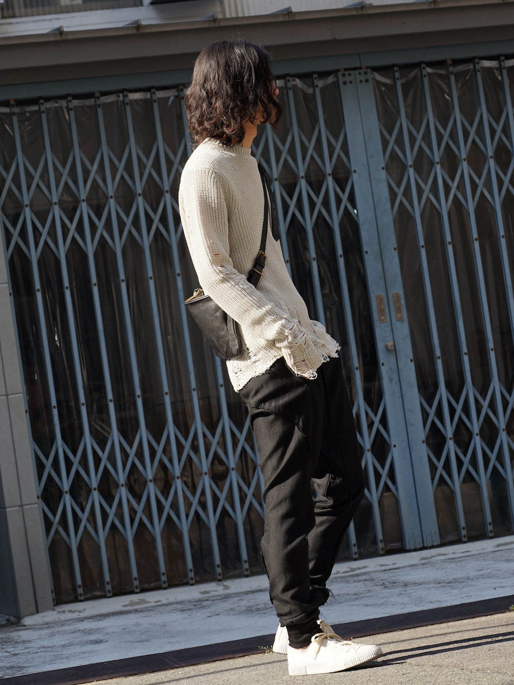The Viridi-anne 17-18AW Needle Punch Melton Riders Coat Coordinate 03