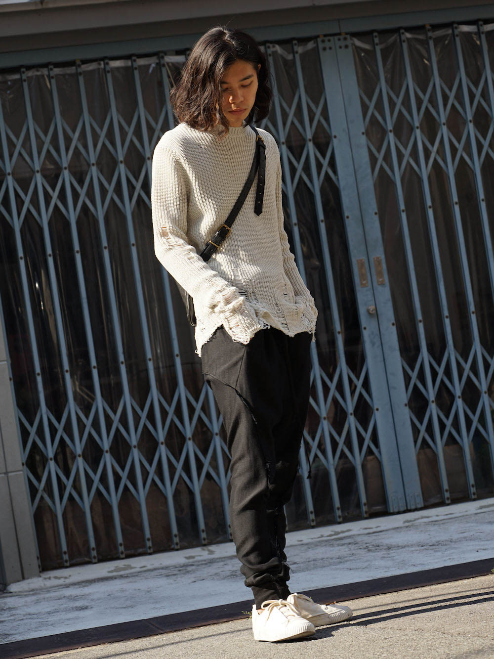 The Viridi-anne 17-18AW Needle Punch Melton Riders Coat Coordinate 04