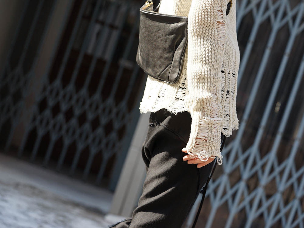 The Viridi-anne 17-18AW Needle Punch Melton Riders Coat Coordinate 03