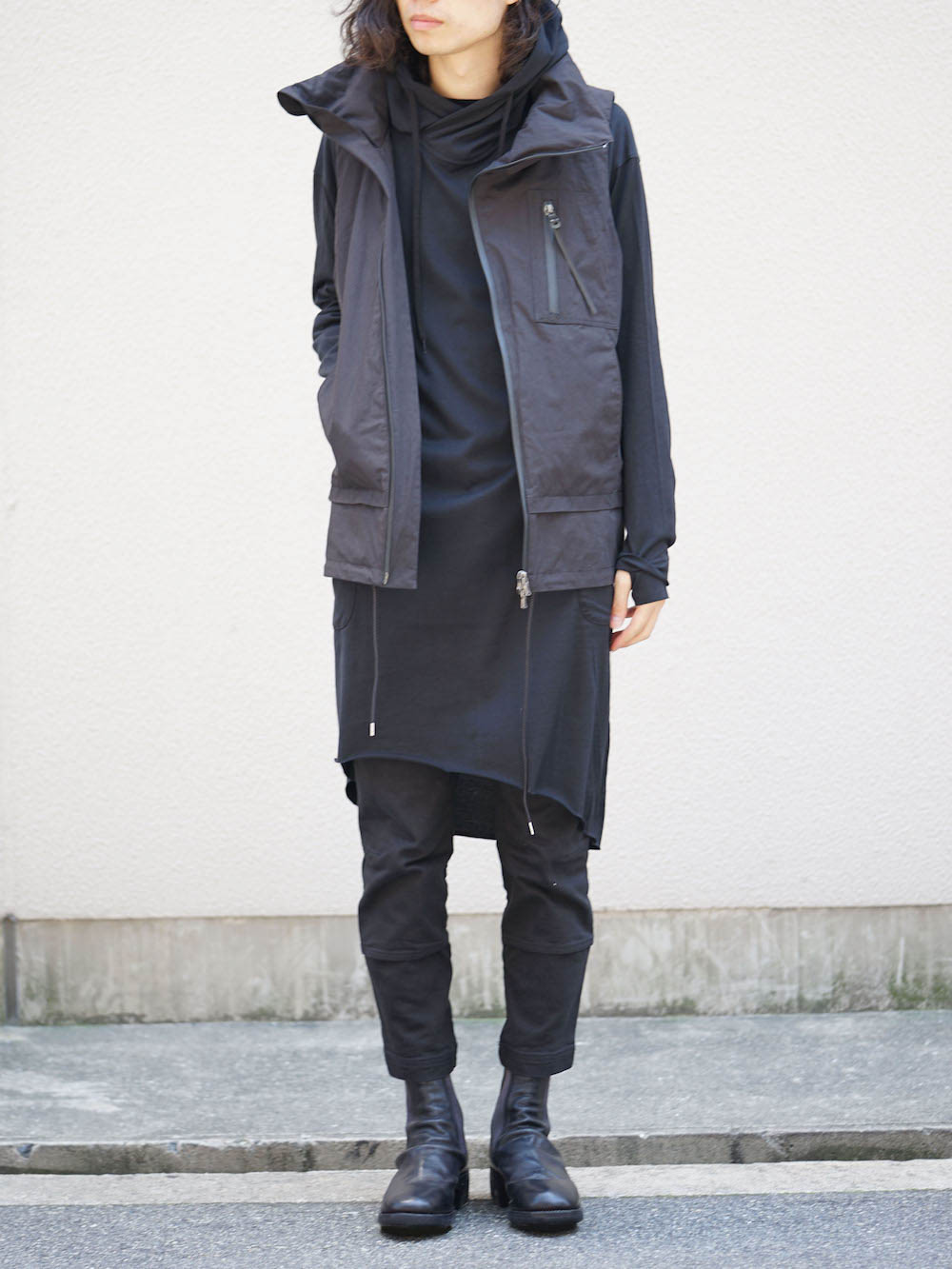 The Viridi-anne 17-18AW Cotton Nylon Down Vest Coordinate