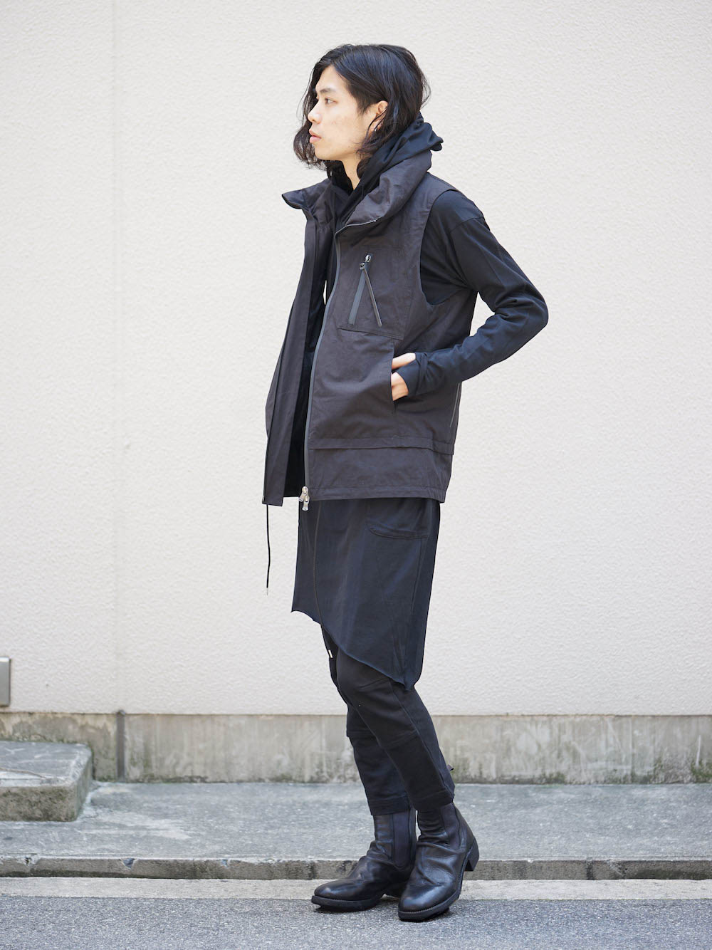 The Viridi-anne 17-18AW Cotton Nylon Down Vest Coordinate 05