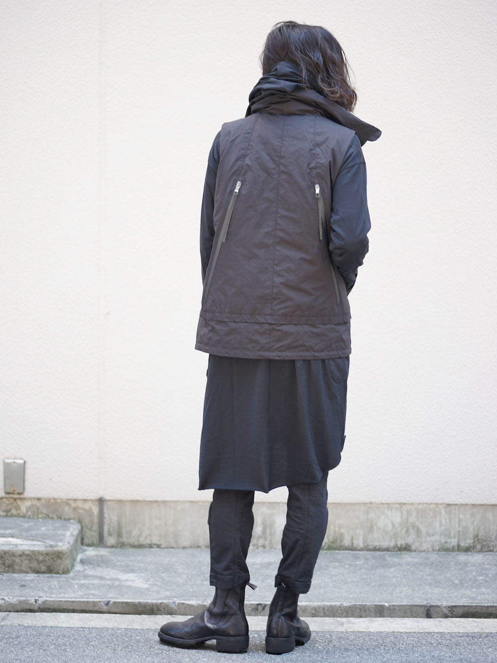 The Viridi-anne 17-18AW Cotton Nylon Down Vest Coordinate 04