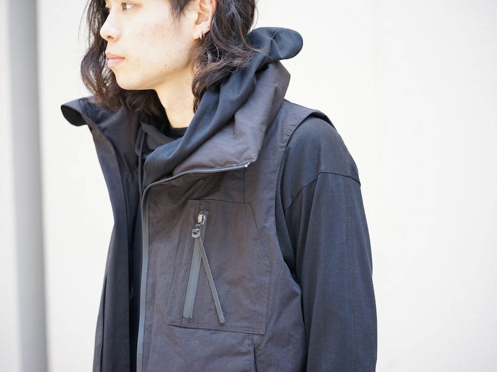 The Viridi-anne 17-18AW Cotton Nylon Down Vest Coordinate