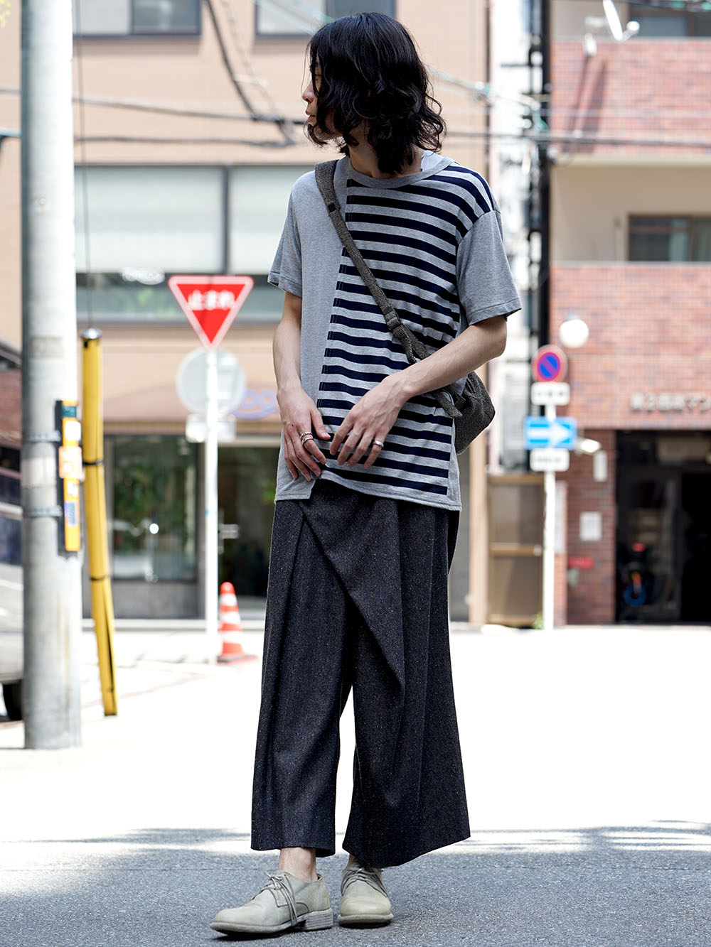 Yohji Yamamoto Switched Parts Shirt x divka Denim Pants 02
