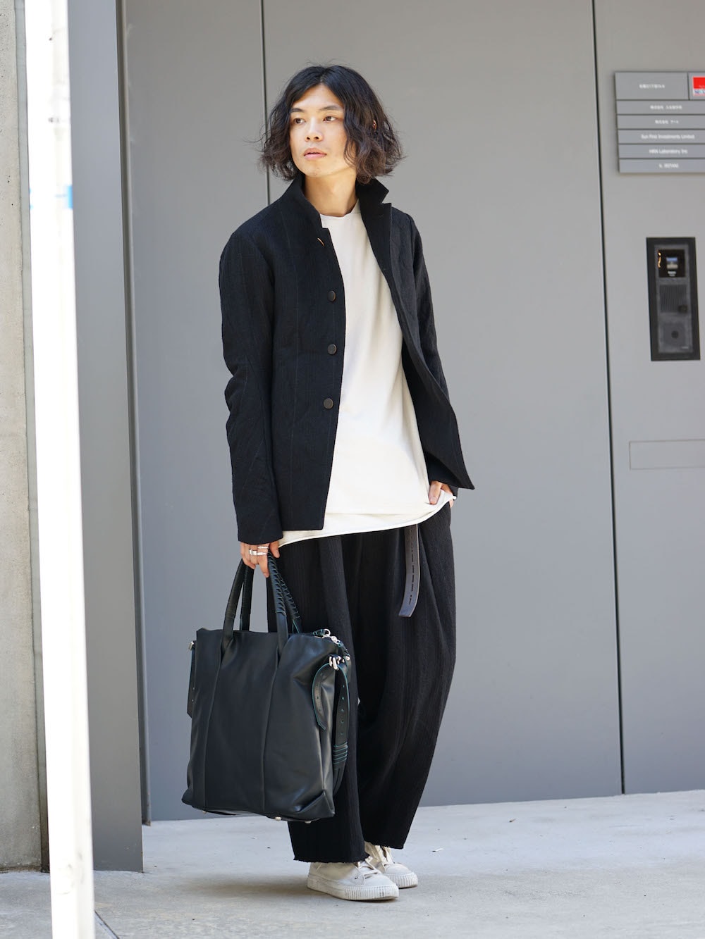 DEVOA 17-18aw Silk Linen Wool Stripe Style 04