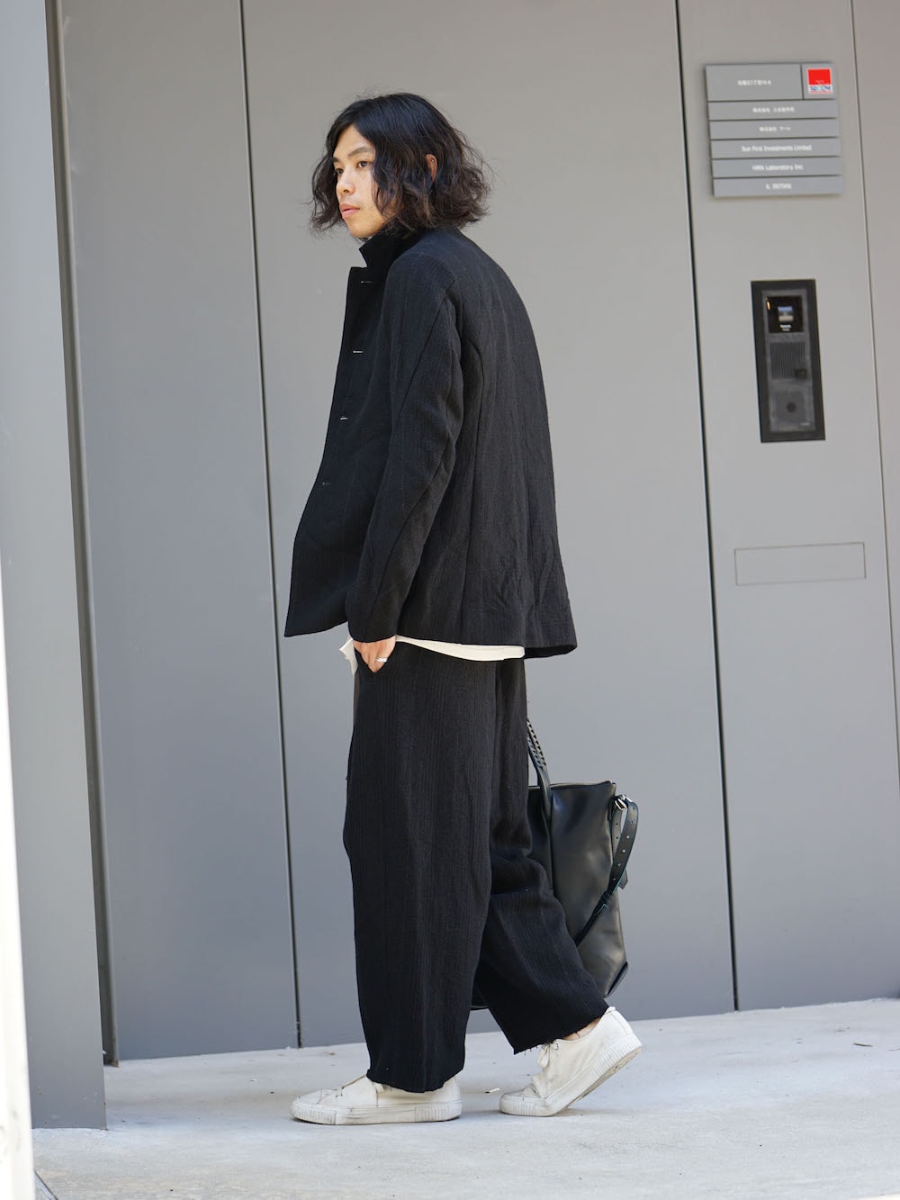 DEVOA 17-18aw Silk Linen Wool Stripe Style 04