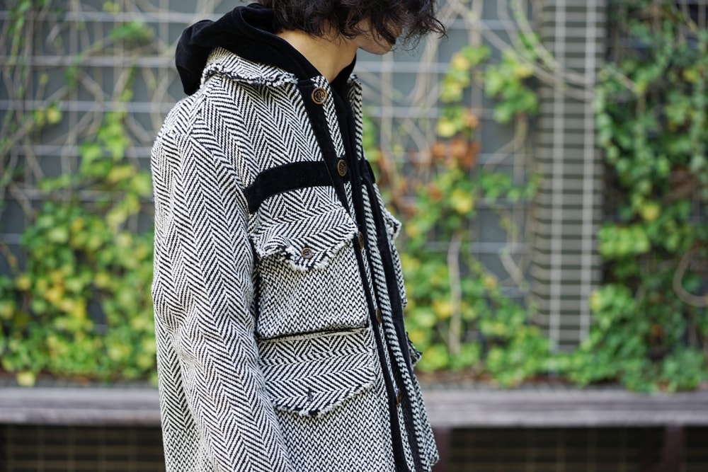 Song for the Mute Moth Print 4 Pocket Square Jacket x Moth Raglan Hoodie Styl-004