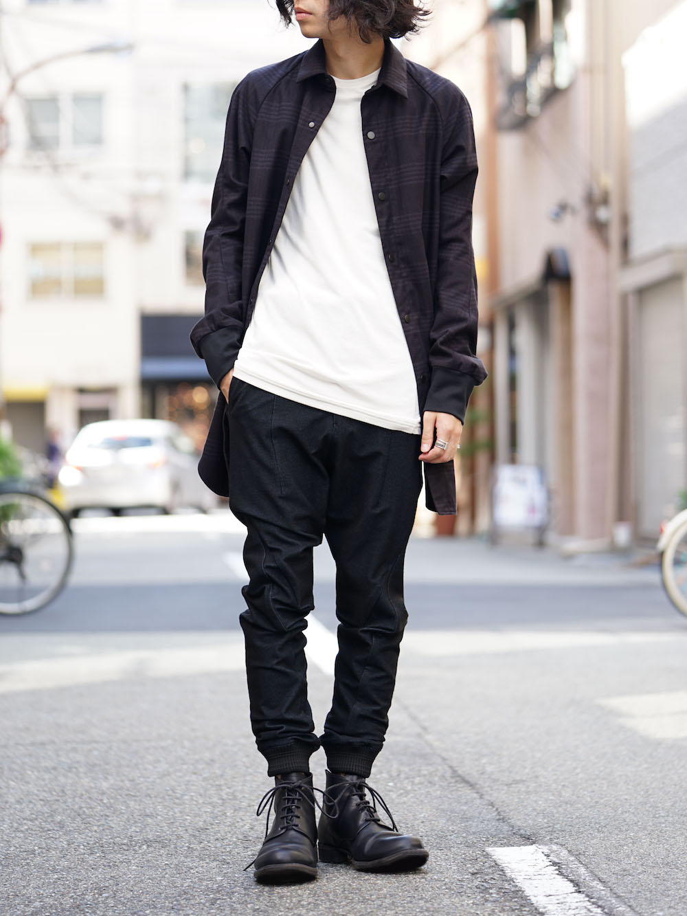 DEVOA Fascinate Limited Long Shirt Silk Check Style 01