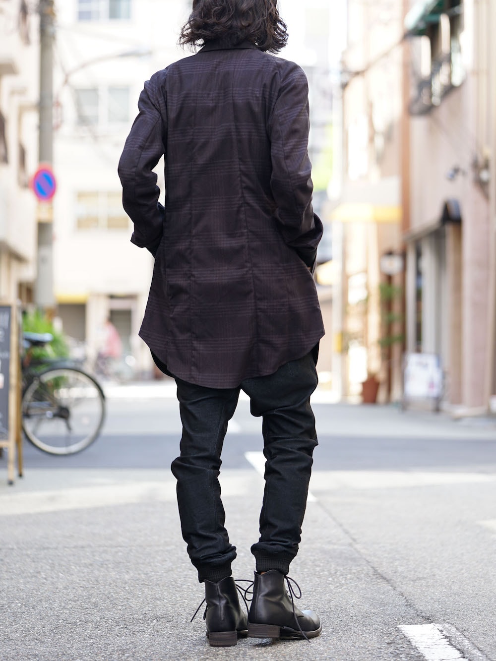 DEVOA Fascinate Limited Long Shirt Silk Check Style 03