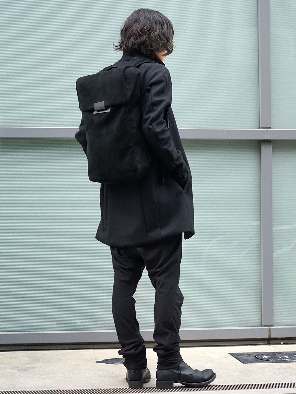 DEVOA Rib Coat Cashmere Melton Style 05