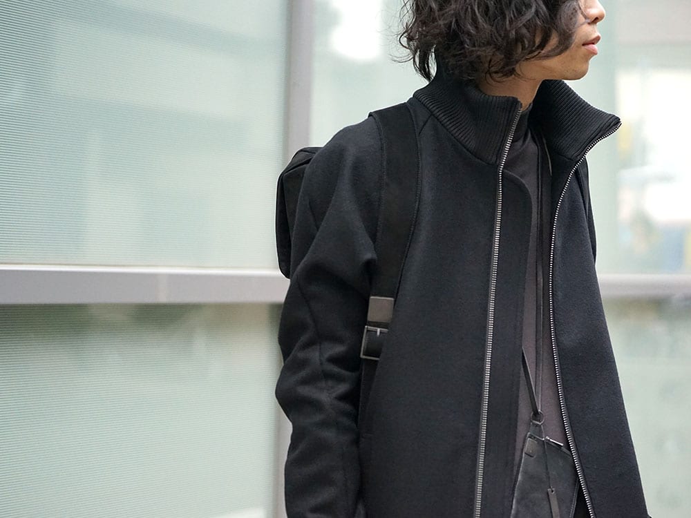 DEVOA Rib Coat Cashmere Melton Style 06