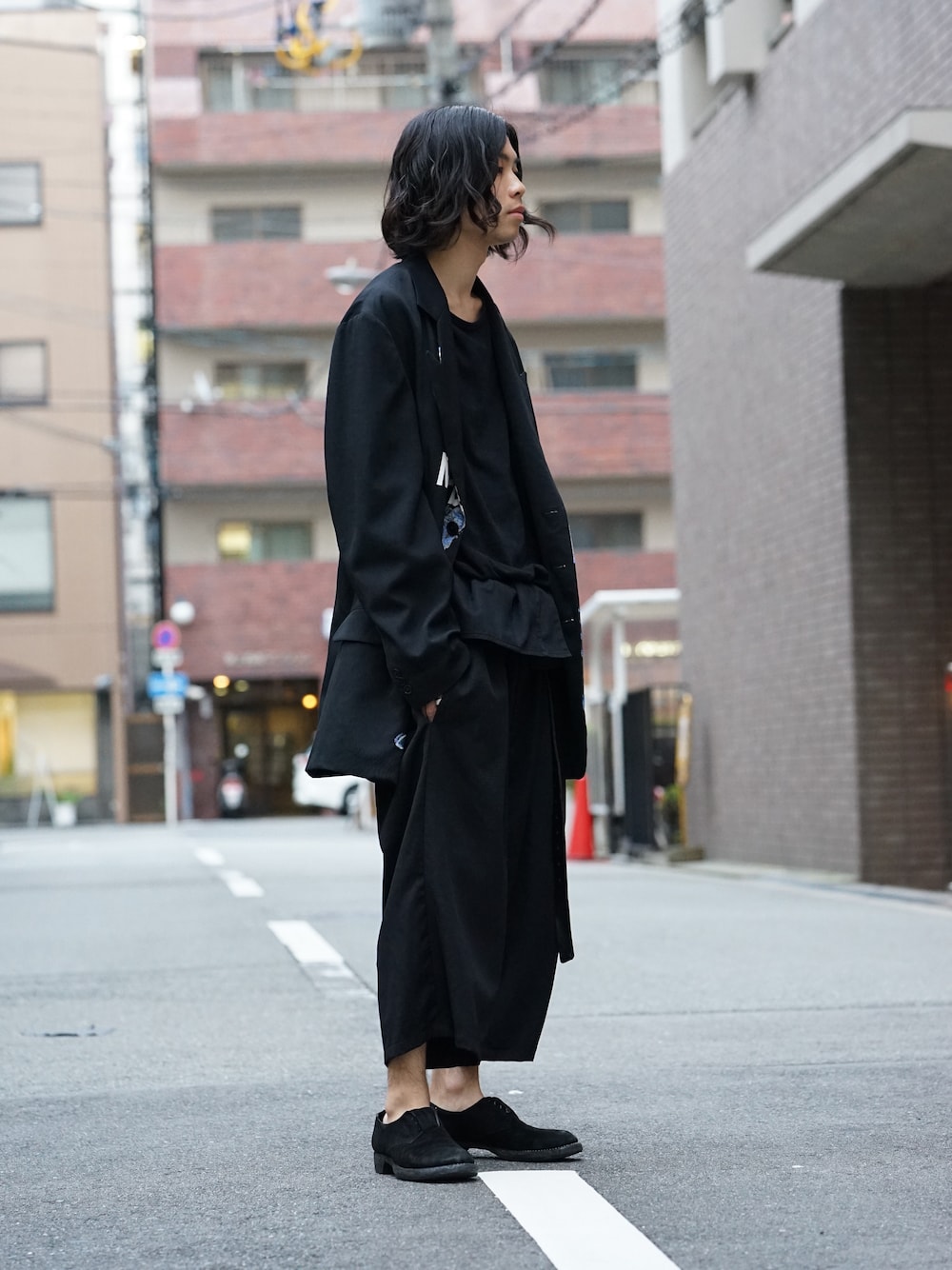 Yohji Yamamoto Deformation Collar Print Jacket  02