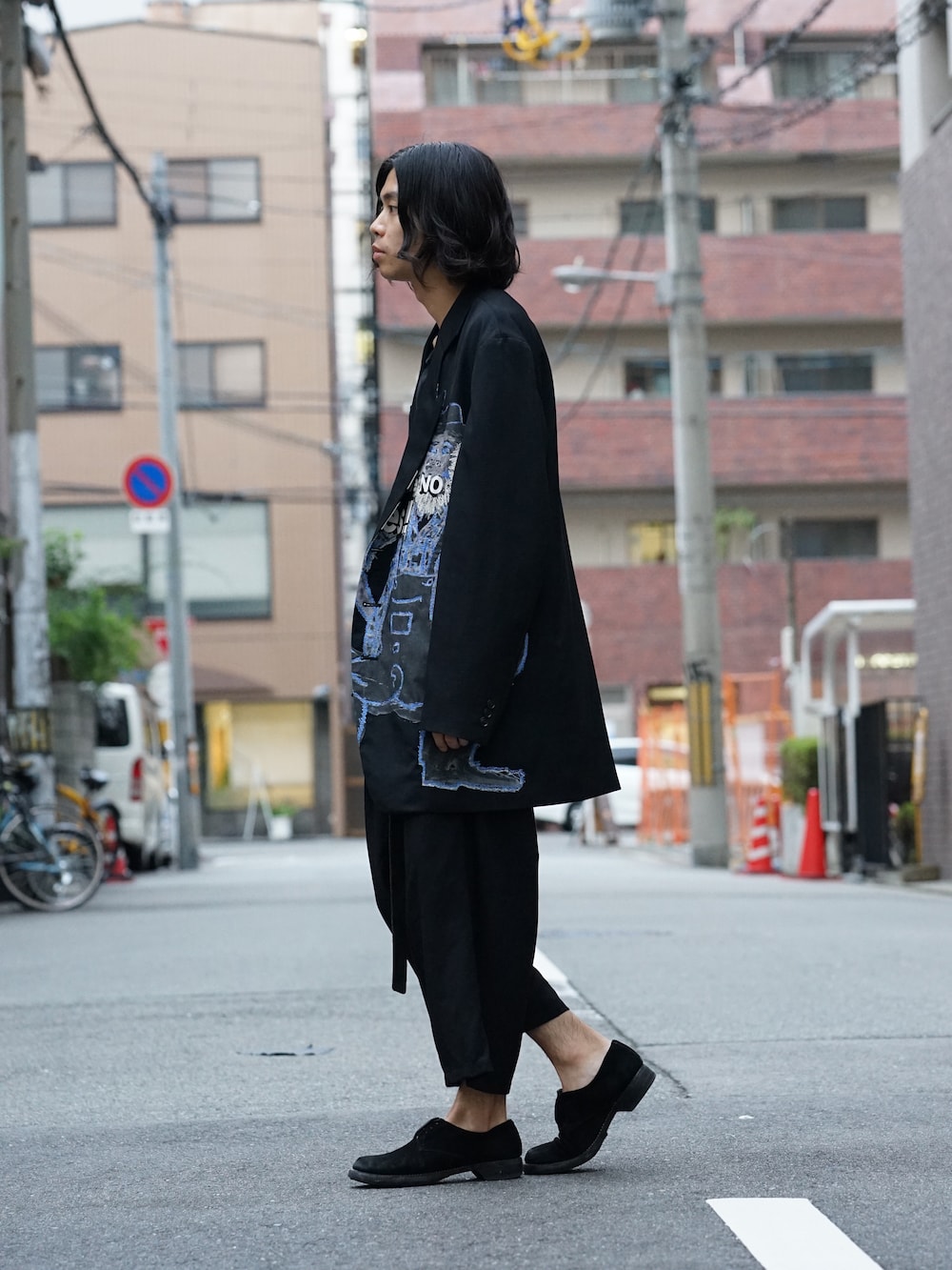 Yohji Yamamoto Deformation Collar Print Jacket  03