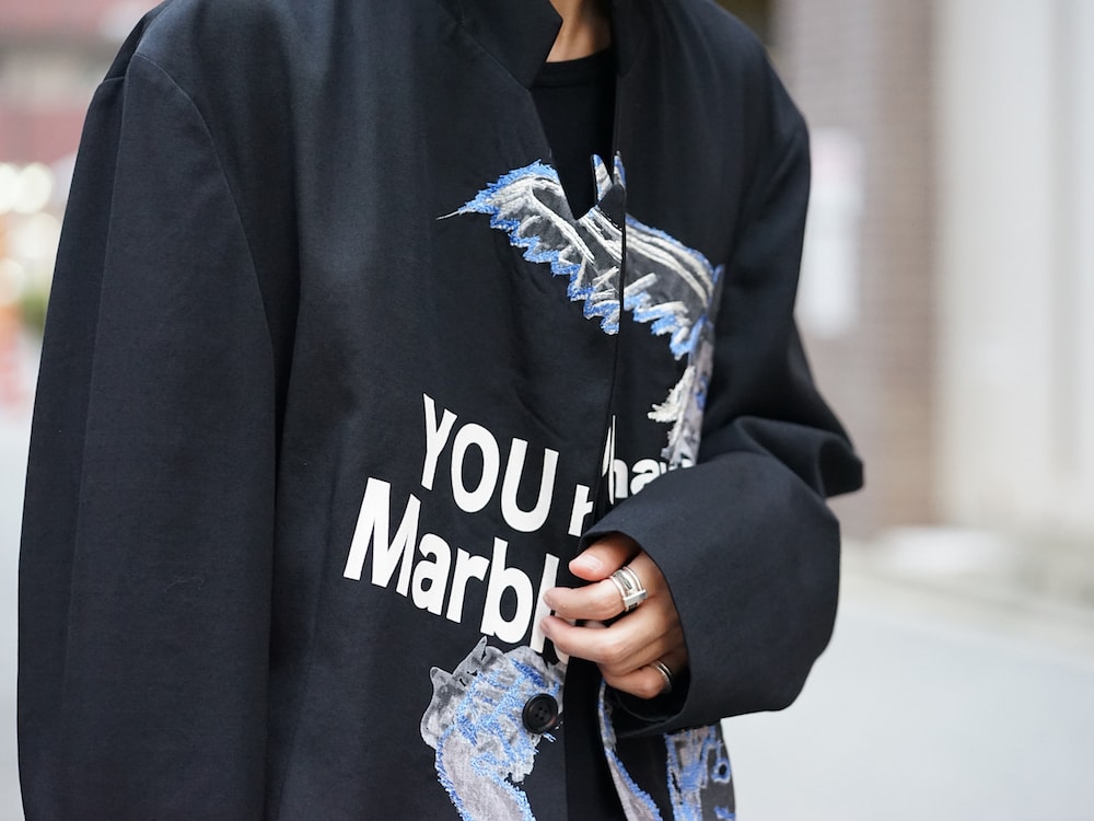 Yohji Yamamoto Deformation Collar Print Jacket - FASCINATE BLOG