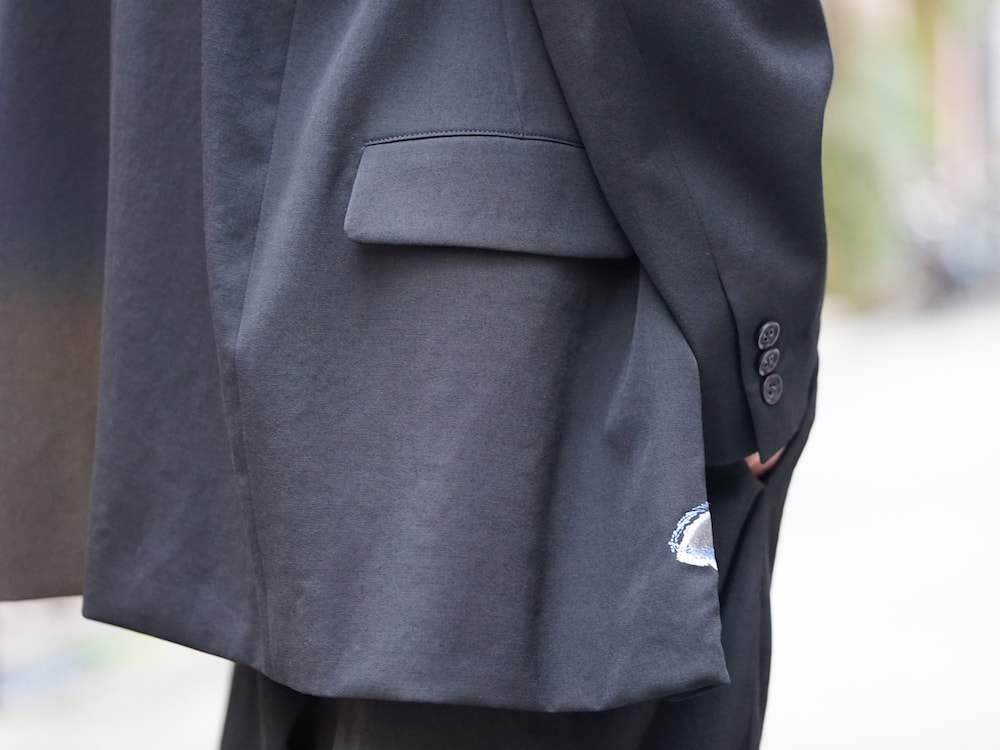 Yohji Yamamoto Deformation Collar Print Jacket  09