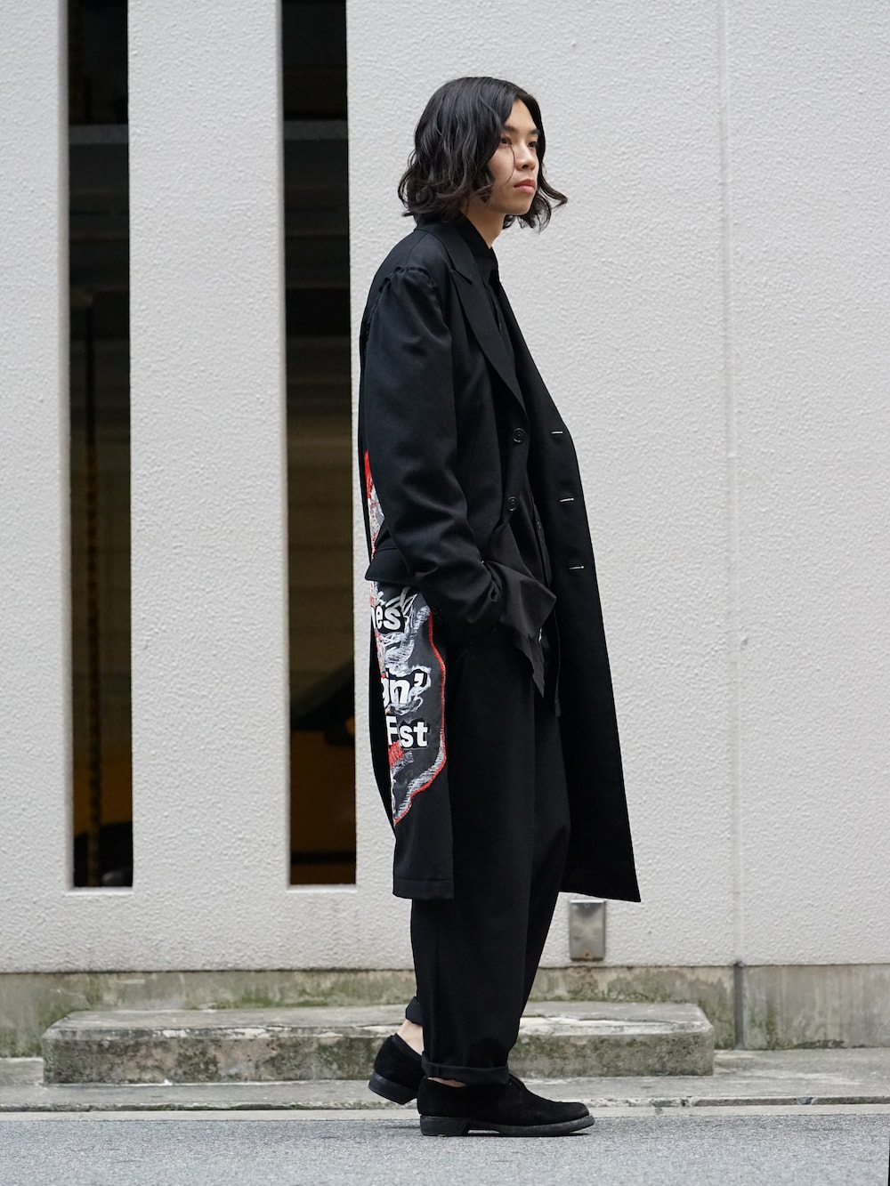 Yohji Yamamoto Print Embroidery Long Jacket - FASCINATE BLOG