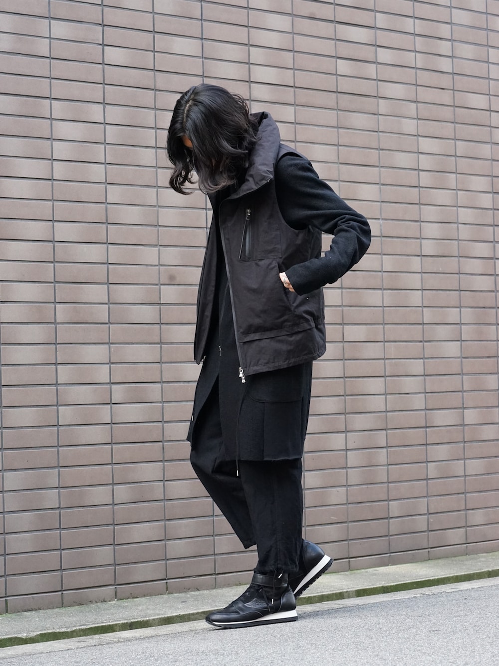 DEVOA High Neck Jacket Calf Leather Style  02