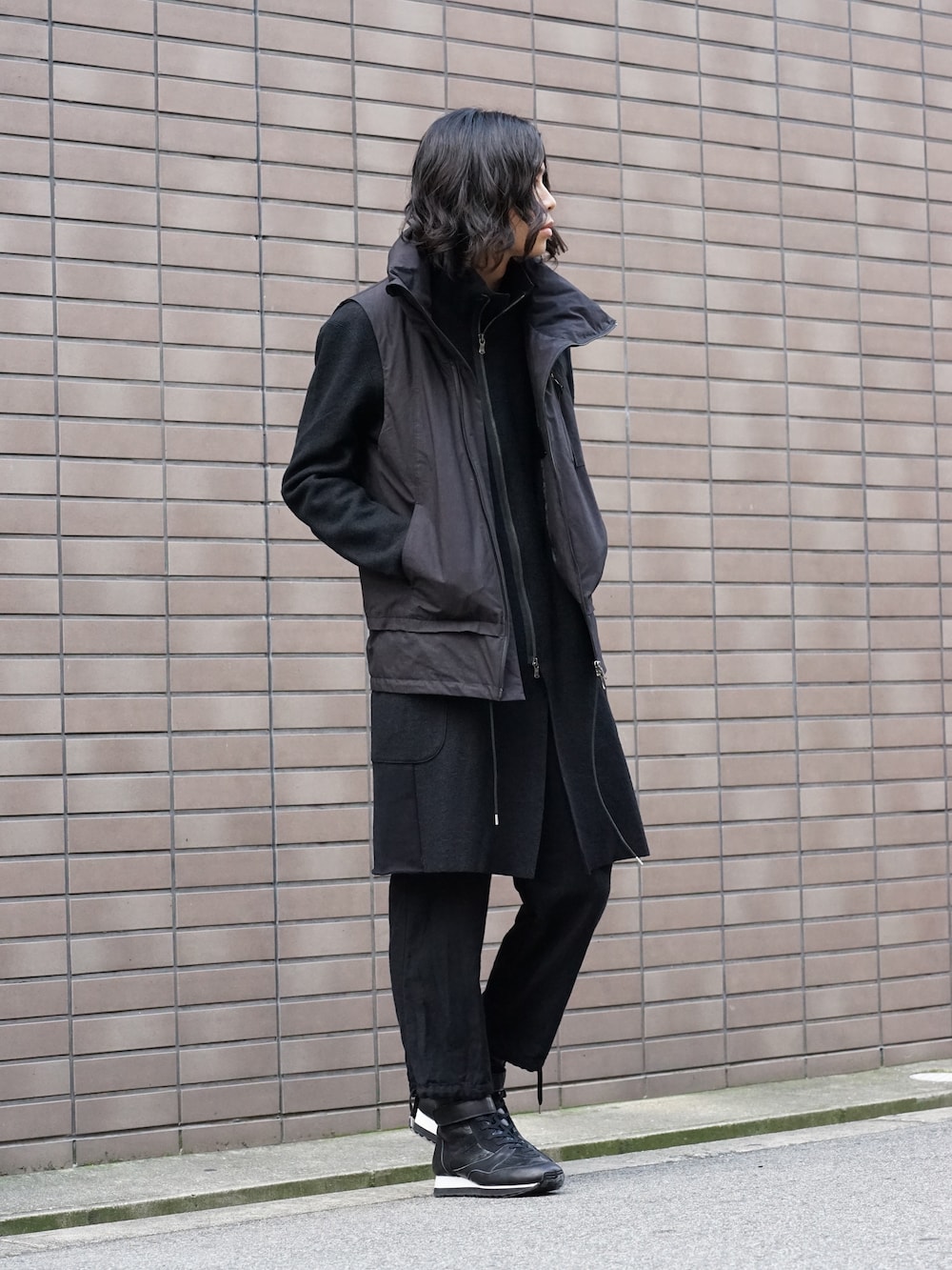 DEVOA High Neck Jacket Calf Leather Style  03