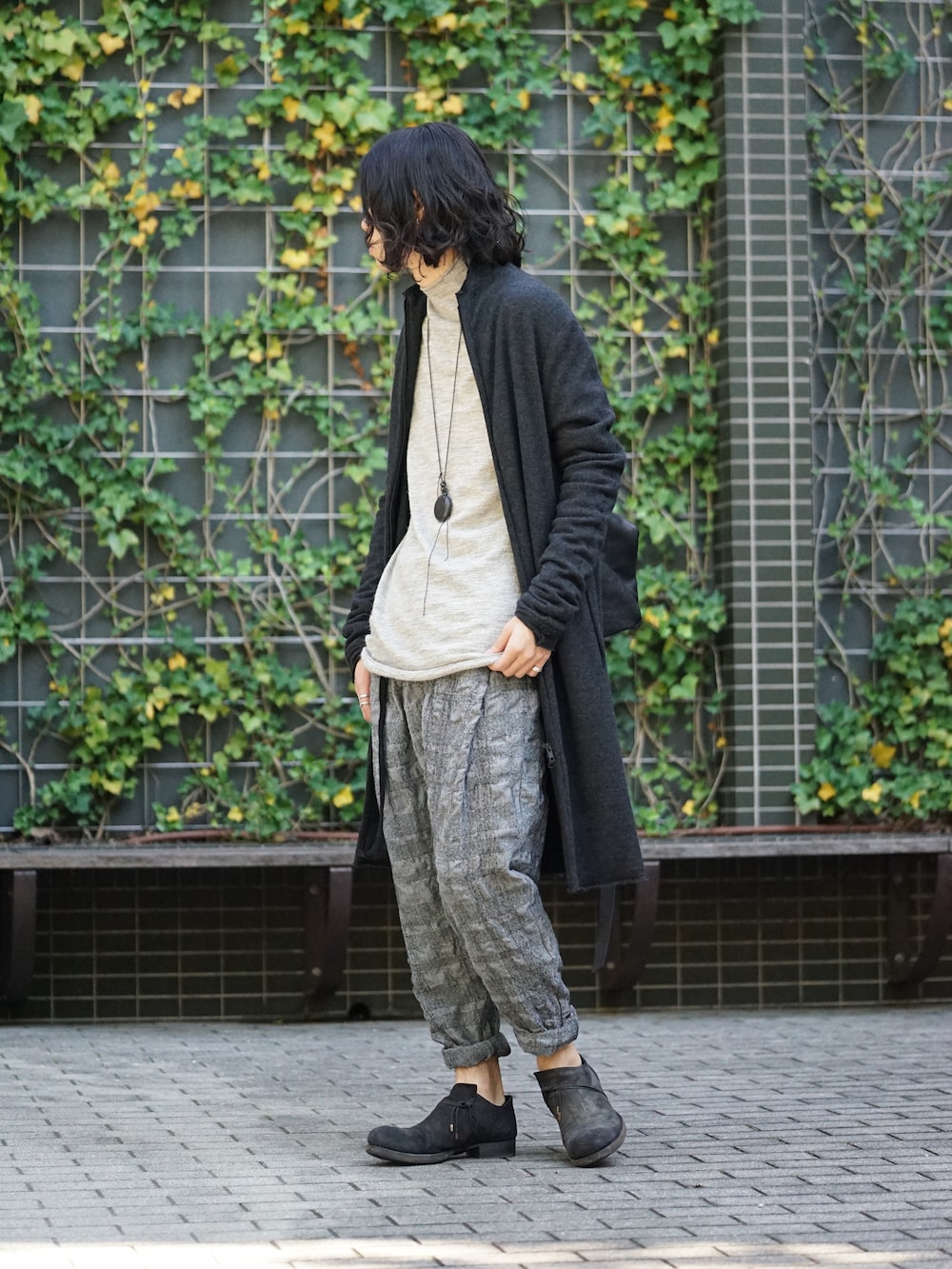 hannibal. Knitted Coat Filip Wool Slate Style  02