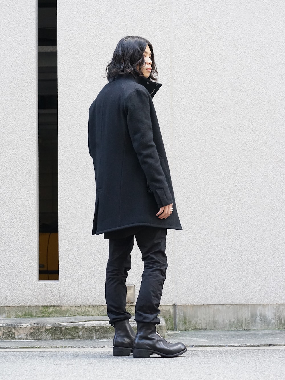 hannibal. Knitted Coat Filip Wool Slate Style 01