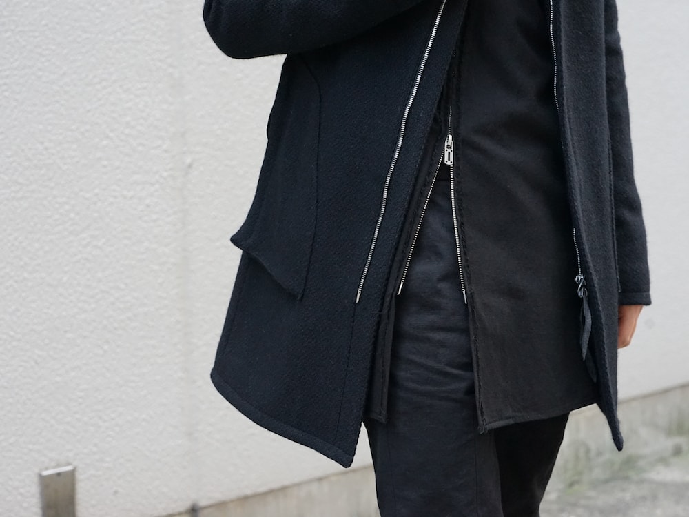 hannibal. Knitted Coat Filip Wool Slate Style 01