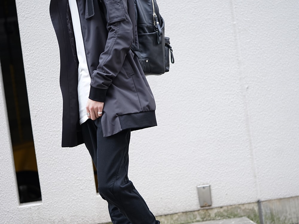 DEVOA SS18 Hooded Jacket Prince of Wales Check Khaki Gray02