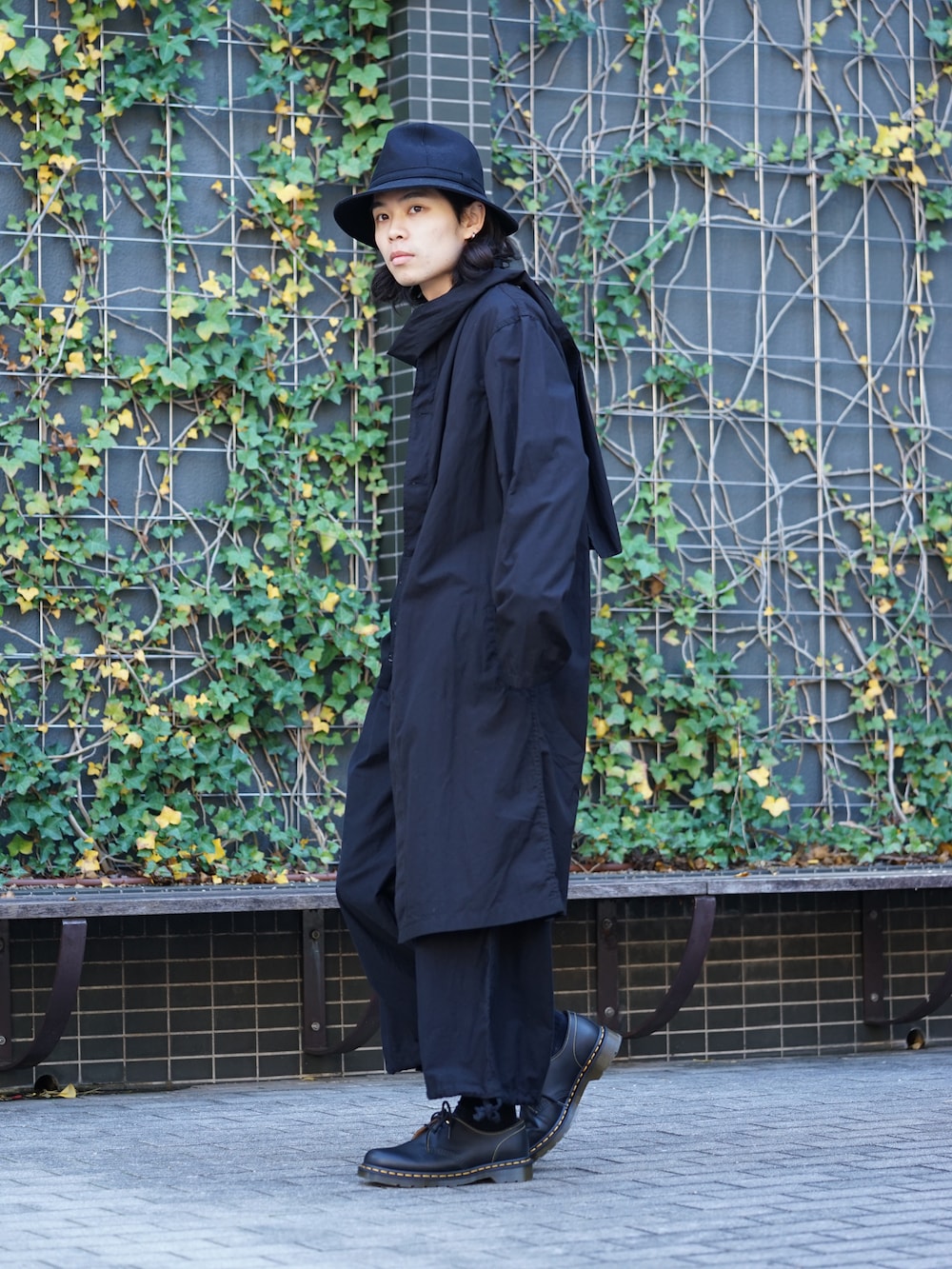 Yohji Yamamoto SS18 Dyed Coat with Stole Style 01