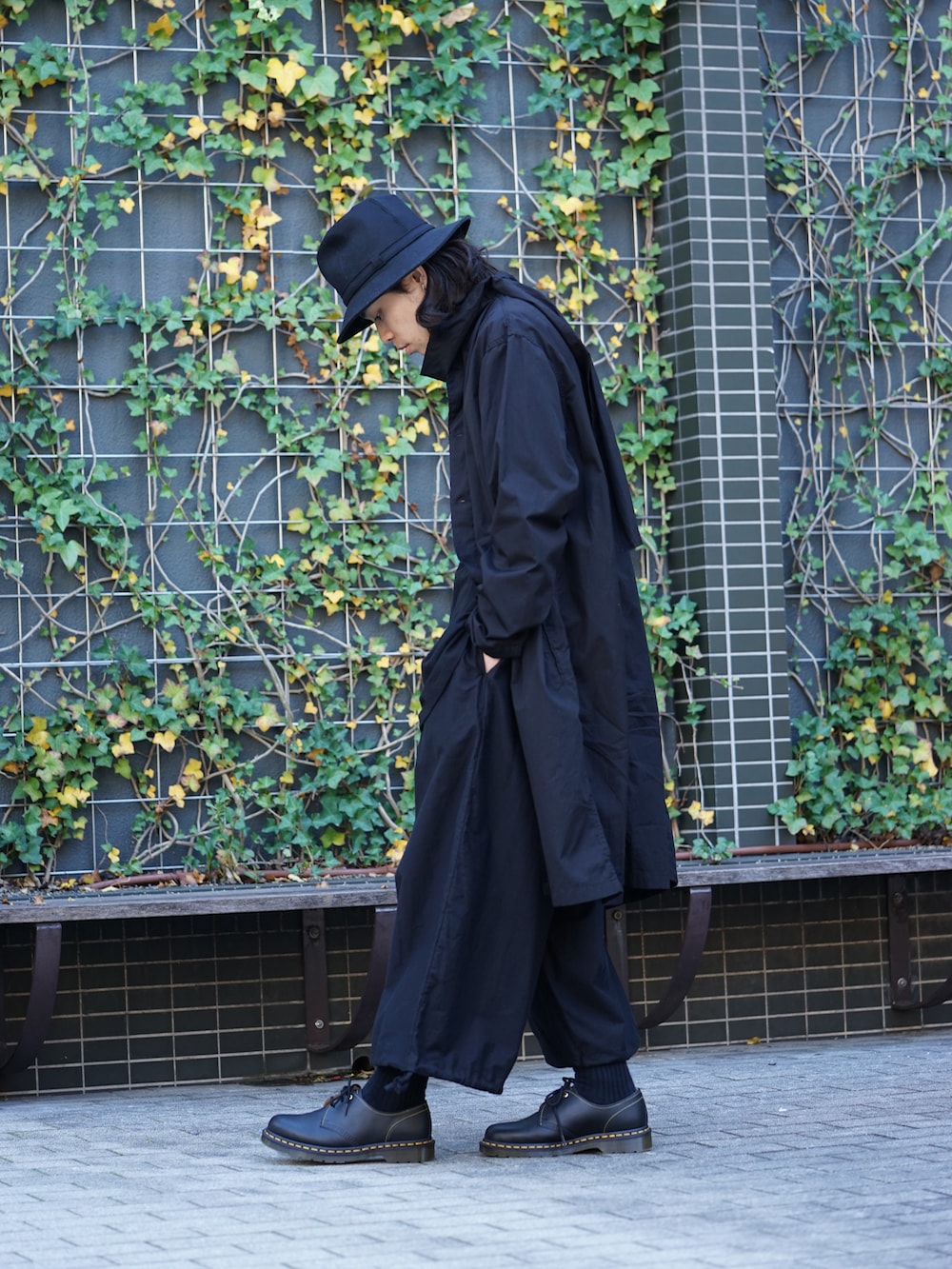 Yohji Yamamoto SS18 Dyed Coat with Stole Style 01