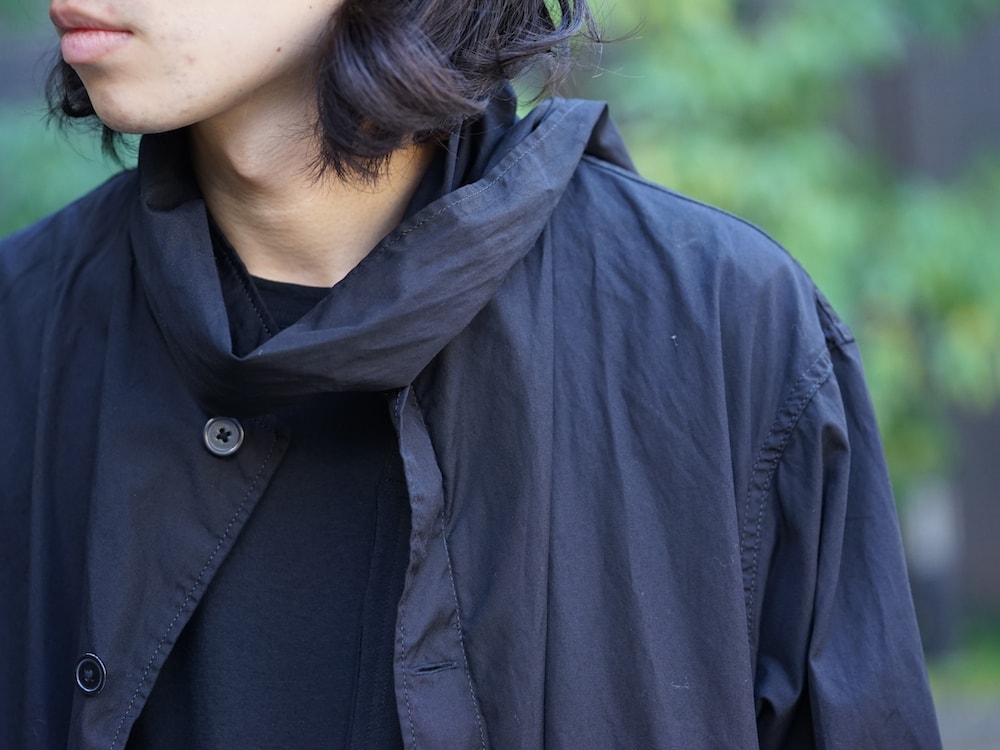Yohji Yamamoto SS18 Dyed Coat with Stole Style 01